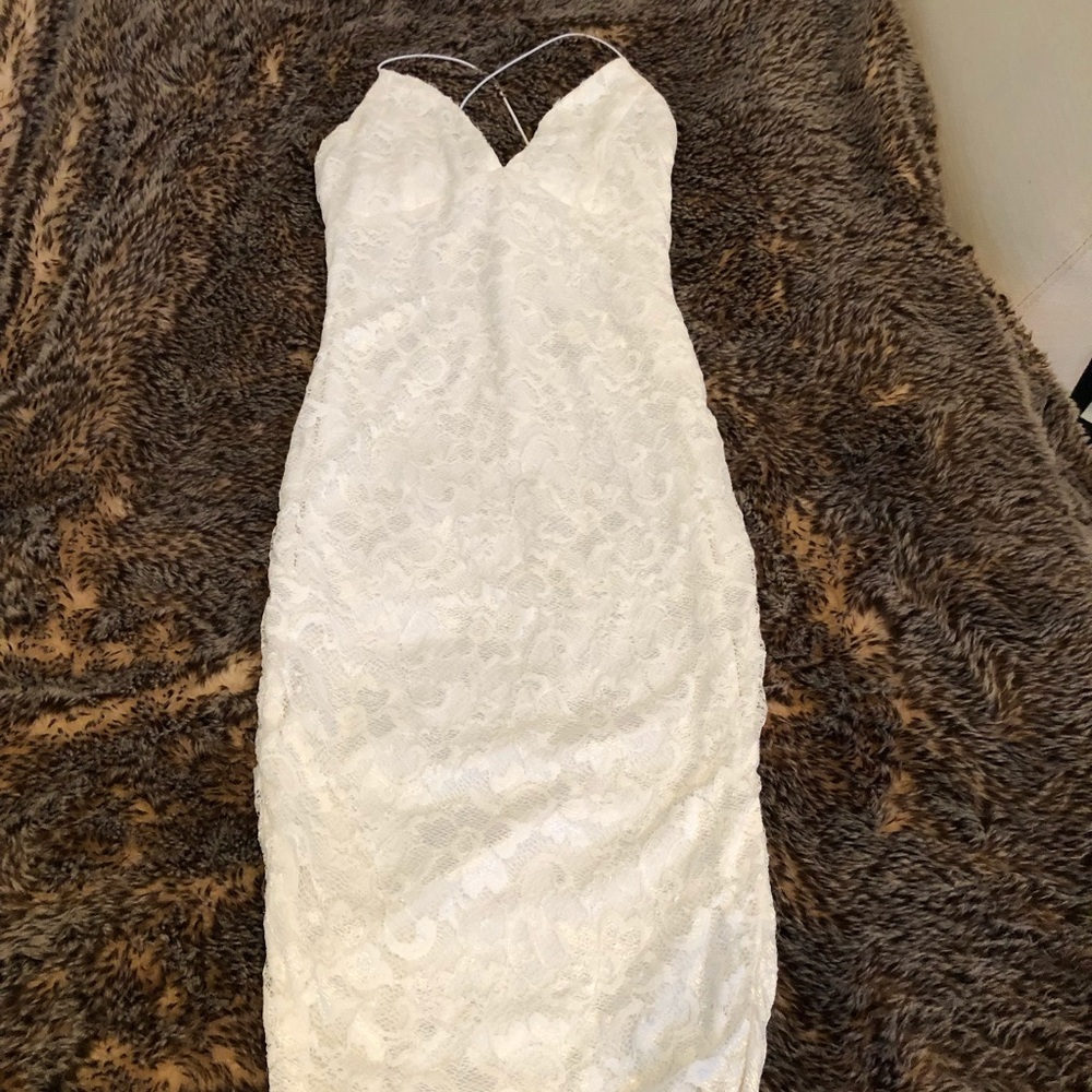 Missguided  white lace dress
